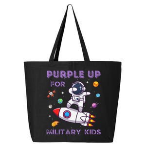 Purple Up Military Military Child Month Astronaut 25L Jumbo Tote