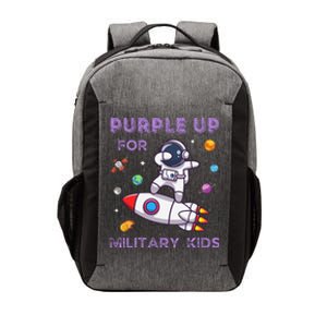 Purple Up Military Military Child Month Astronaut Vector Backpack