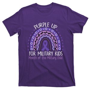 Purple Up Military Child Month Rainbow Ribbon Purple Gifts T-Shirt