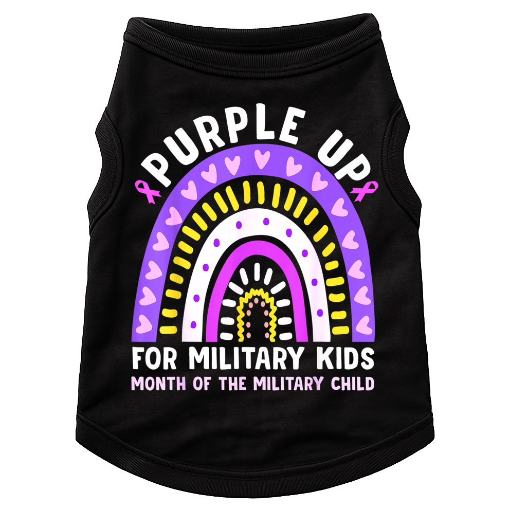 Purple Up Military Month Of The Military Child Rainbow Doggie Tank