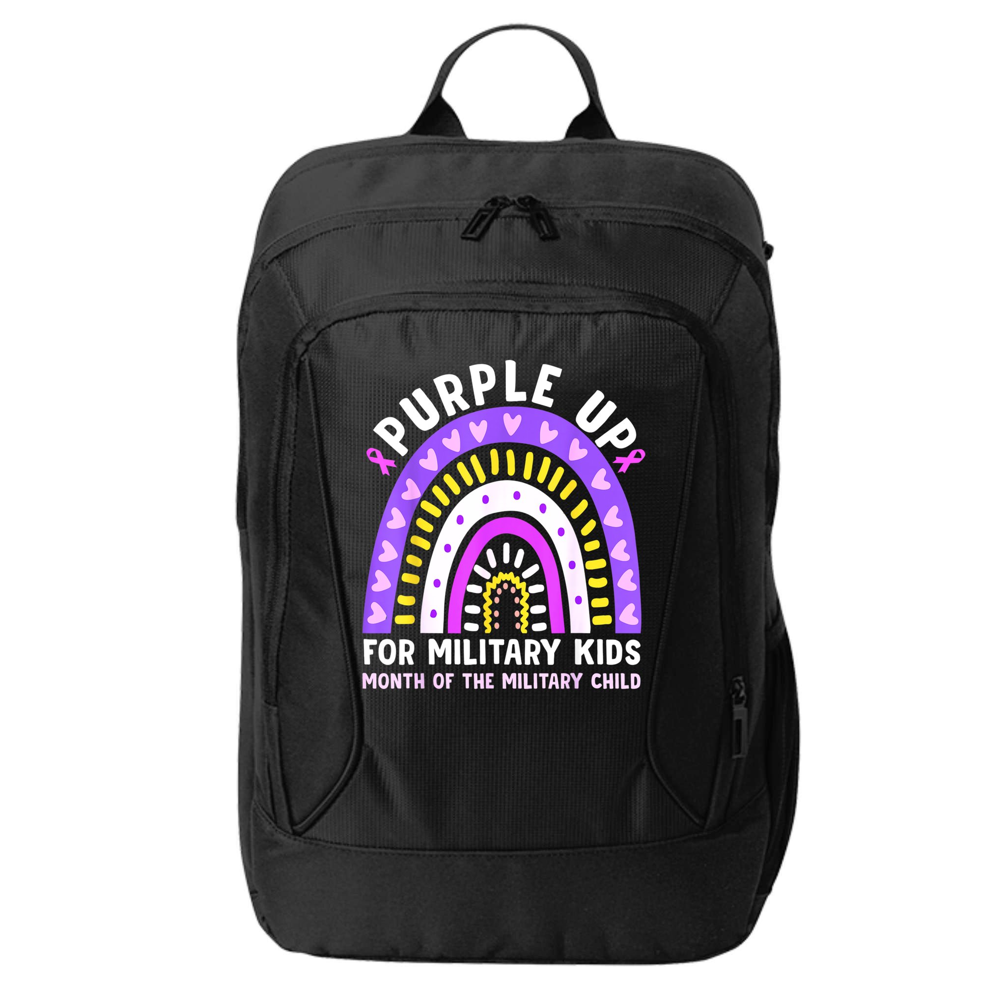 Purple Up Military Month Of The Military Child Rainbow City Backpack