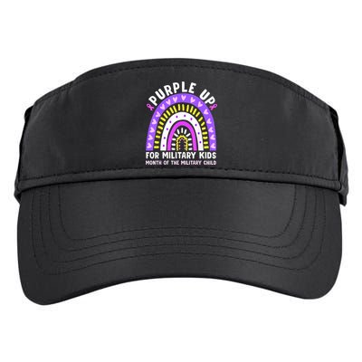 Purple Up Military Month Of The Military Child Rainbow Adult Drive Performance Visor