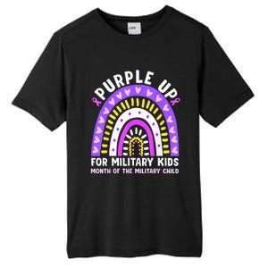 Purple Up Military Month Of The Military Child Rainbow Tall Fusion ChromaSoft Performance T-Shirt