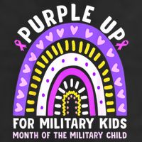 Purple Up Military Month Of The Military Child Rainbow 11oz C Handle Ceramic Mug