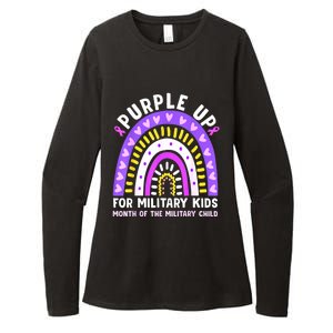 Purple Up Military Month Of The Military Child Rainbow Womens CVC Long Sleeve Shirt