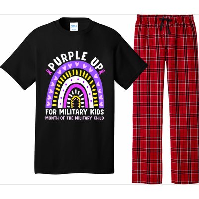 Purple Up Military Month Of The Military Child Rainbow Pajama Set