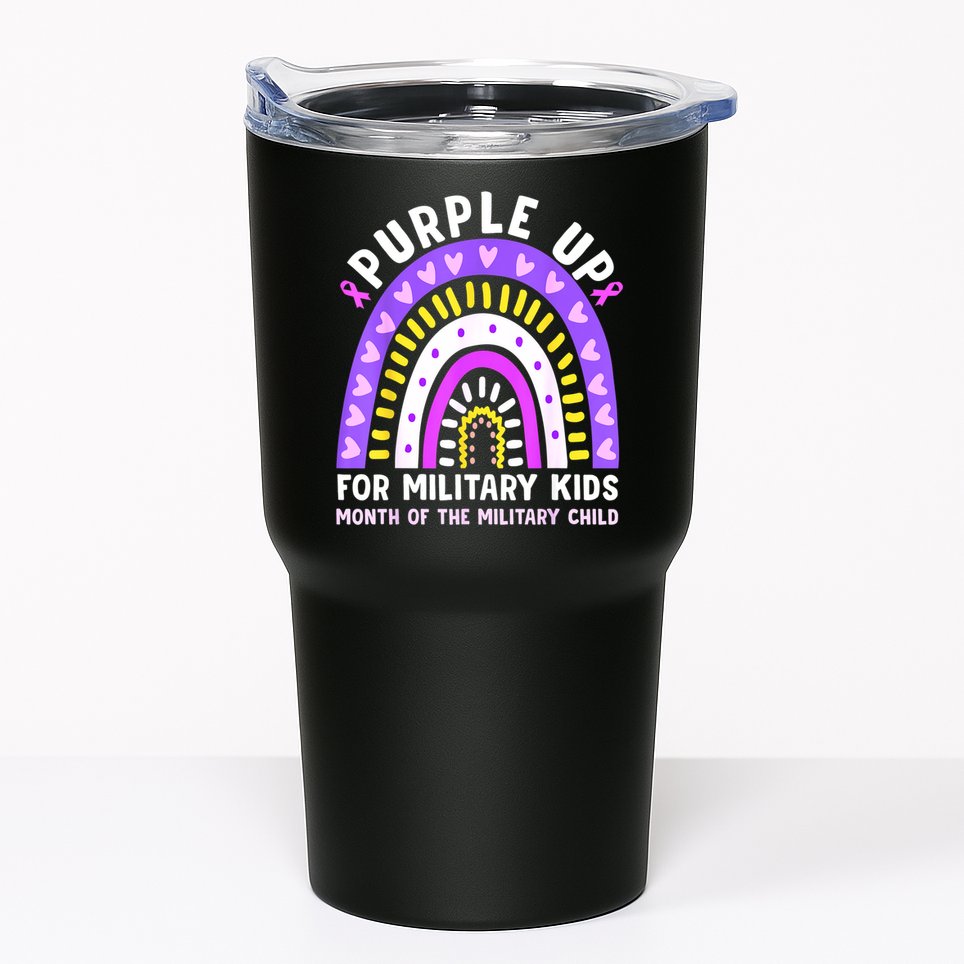 Purple Up Military Month Of The Military Child Rainbow Tumbler