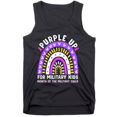 Purple Up Military Month Of The Military Child Rainbow Tank Top