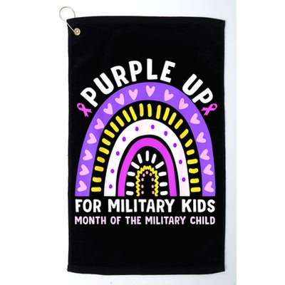 Purple Up Military Month Of The Military Child Rainbow Golf Towel