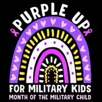 Purple Up Military Month Of The Military Child Rainbow Zip Tote Bag