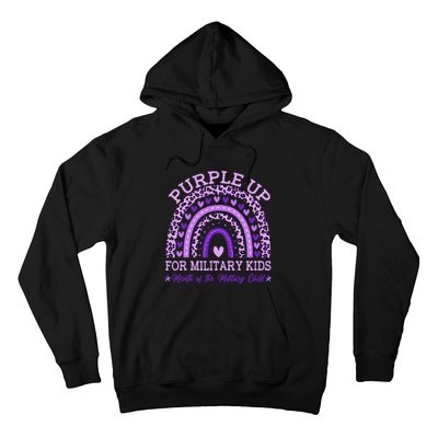 Purple Up Military K.Ids Rainbow Month Of The Military Child Gift Hoodie