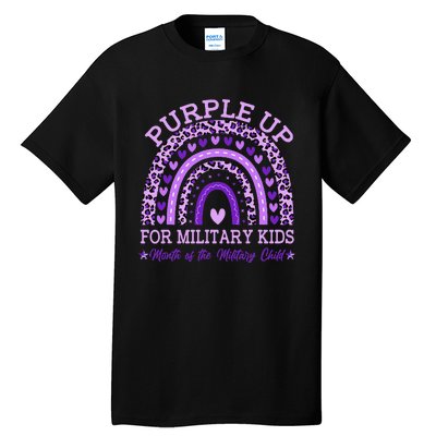 Purple Up Military K.Ids Rainbow Month Of The Military Child Gift Tall T-Shirt