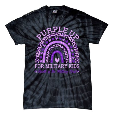 Purple Up Military K.Ids Rainbow Month Of The Military Child Gift Tie-Dye T-Shirt