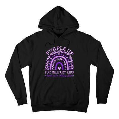 Purple Up Military K.Ids Rainbow Month Of The Military Child Gift Tall Hoodie