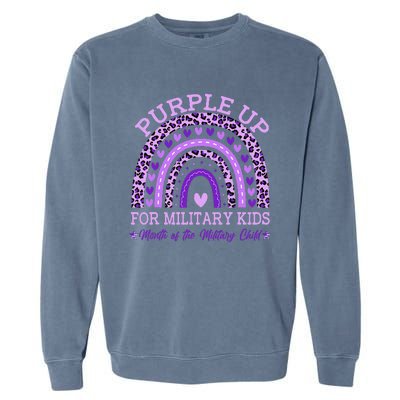 Purple Up Military K.Ids Rainbow Month Of The Military Child Gift Garment-Dyed Sweatshirt