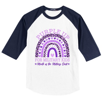 Purple Up Military K.Ids Rainbow Month Of The Military Child Gift Baseball Sleeve Shirt