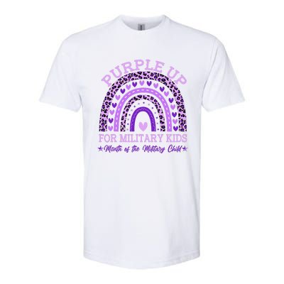 Purple Up Military K.Ids Rainbow Month Of The Military Child Gift Softstyle CVC T-Shirt