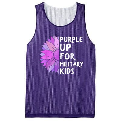 Purple Up Military Child Sunflower Military Brats Month Mesh Reversible Basketball Jersey Tank