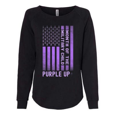 Purple Up Month Of The Military Child Womens California Wash Sweatshirt