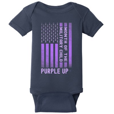 Purple Up Month Of The Military Child Baby Bodysuit