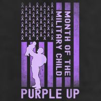 Purple Up - Military - April Military Month 7 Panel Mesh Trucker Snapback Hat
