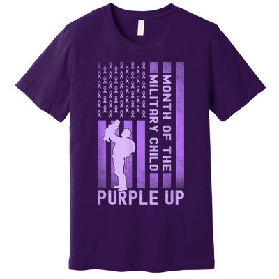 Purple Up - Military - April Military Month Premium T-Shirt