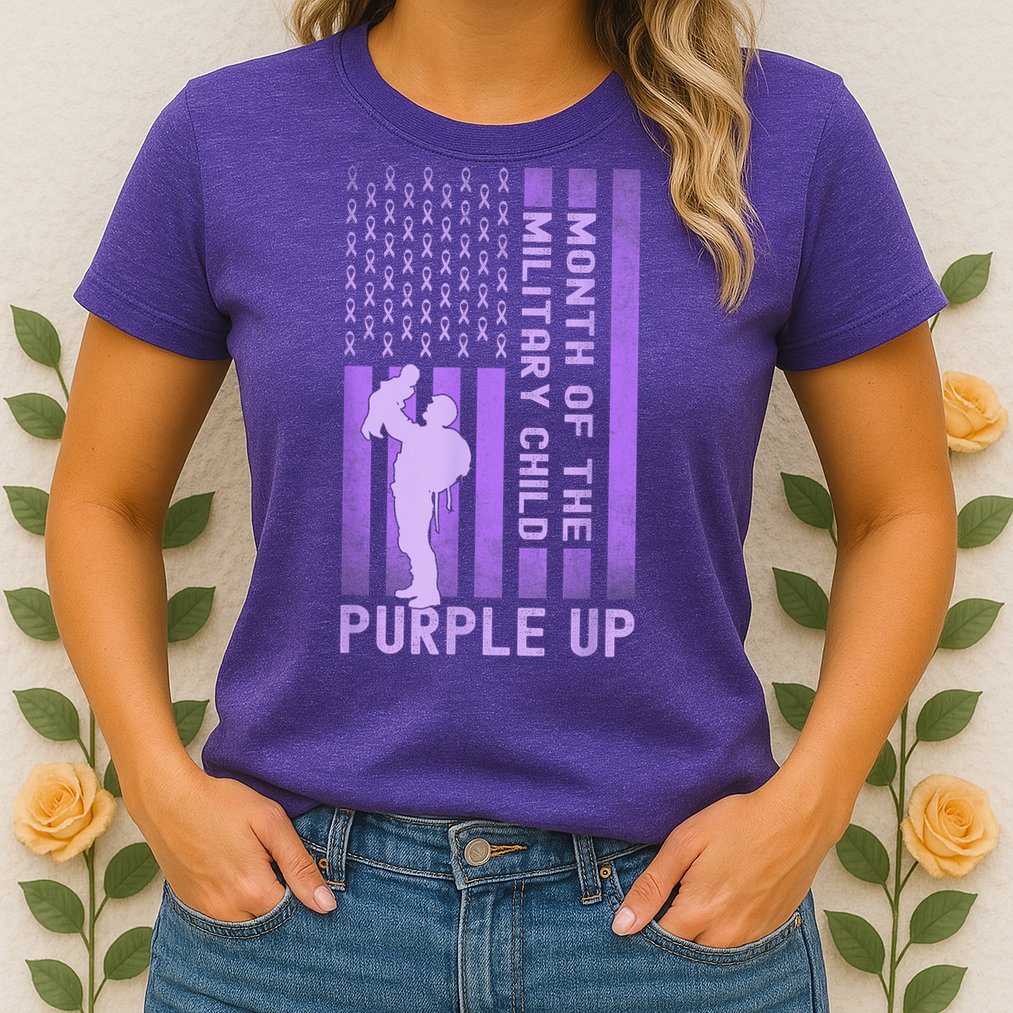 Purple Up - Military - April Military Month Womens T-Shirt