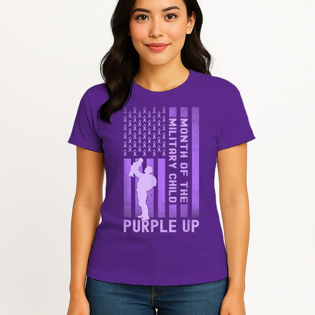 Purple Up - Military - April Military Month Womens T-Shirt