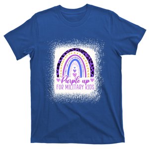 Purple Up Military Month Bleached Rainbow Cute Gift T-Shirt