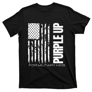 Purple Up Military Child US Flag tee T-Shirt