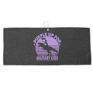 Purple Up Military Month Of The Military T Rex Child Large Microfiber Waffle Golf Towel