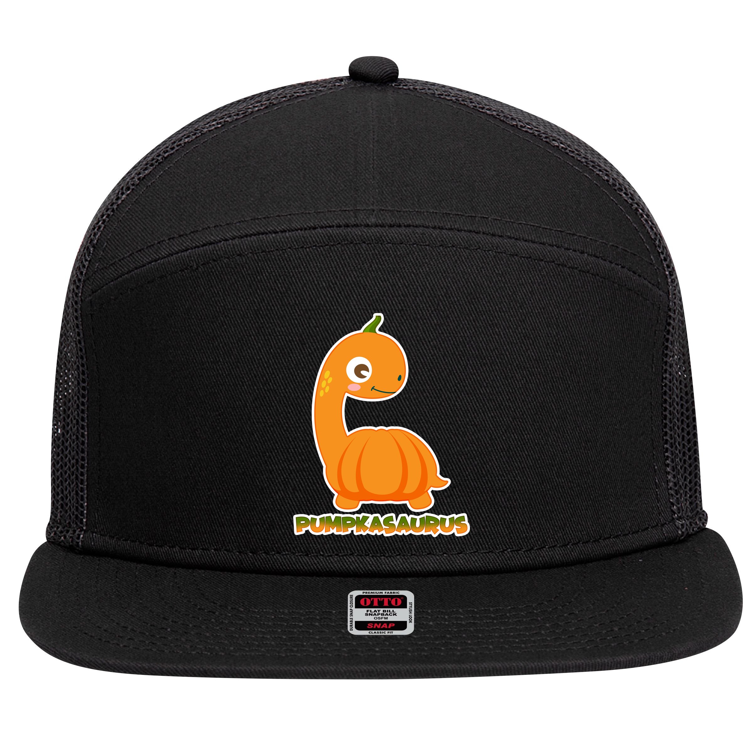 Pumpkasaurus  7 Panel Mesh Trucker Snapback Hat