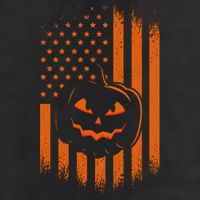 Pumpkin America Halloween Flag 11oz C Handle Ceramic Mug