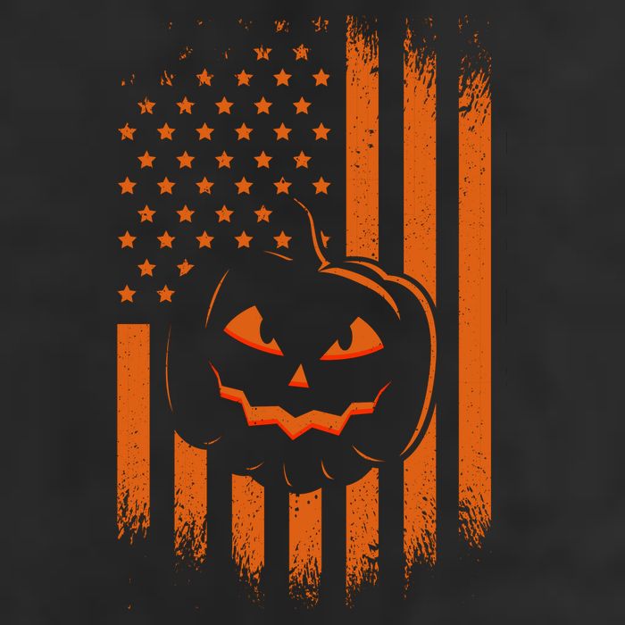 Pumpkin America Halloween Flag 11oz C Handle Ceramic Mug