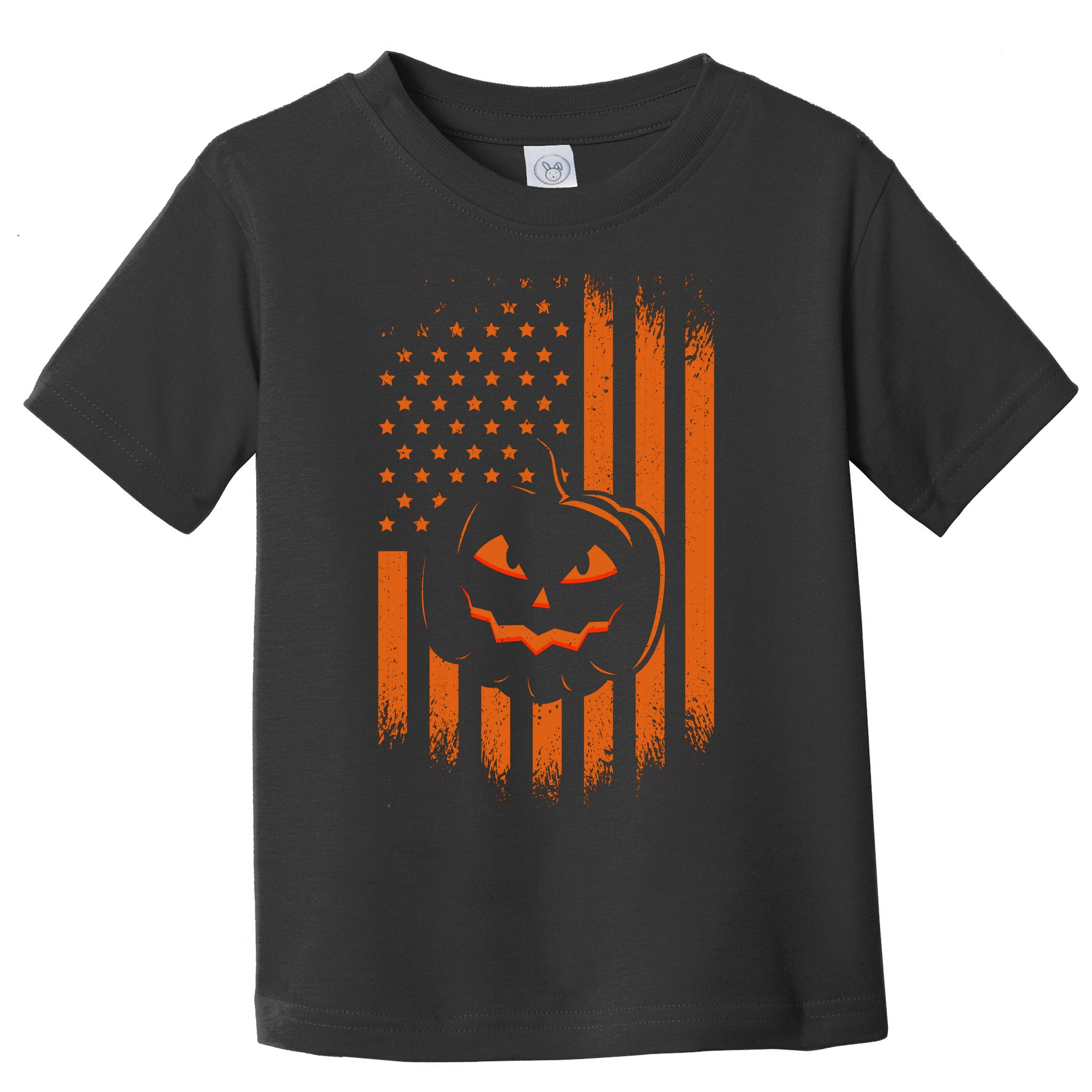 Pumpkin America Halloween Flag Toddler T-Shirt