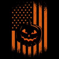 Pumpkin America Halloween Flag Toddler T-Shirt