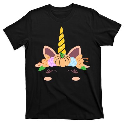 Pumpkin Autumn Fall Unicorn Cute T-Shirt