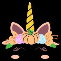 Pumpkin Autumn Fall Unicorn Cute T-Shirt