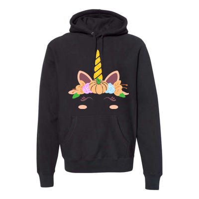 Pumpkin Autumn Fall Unicorn Cute Premium Hoodie