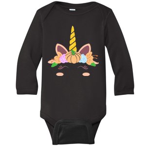 Pumpkin Autumn Fall Unicorn Cute Baby Long Sleeve Bodysuit