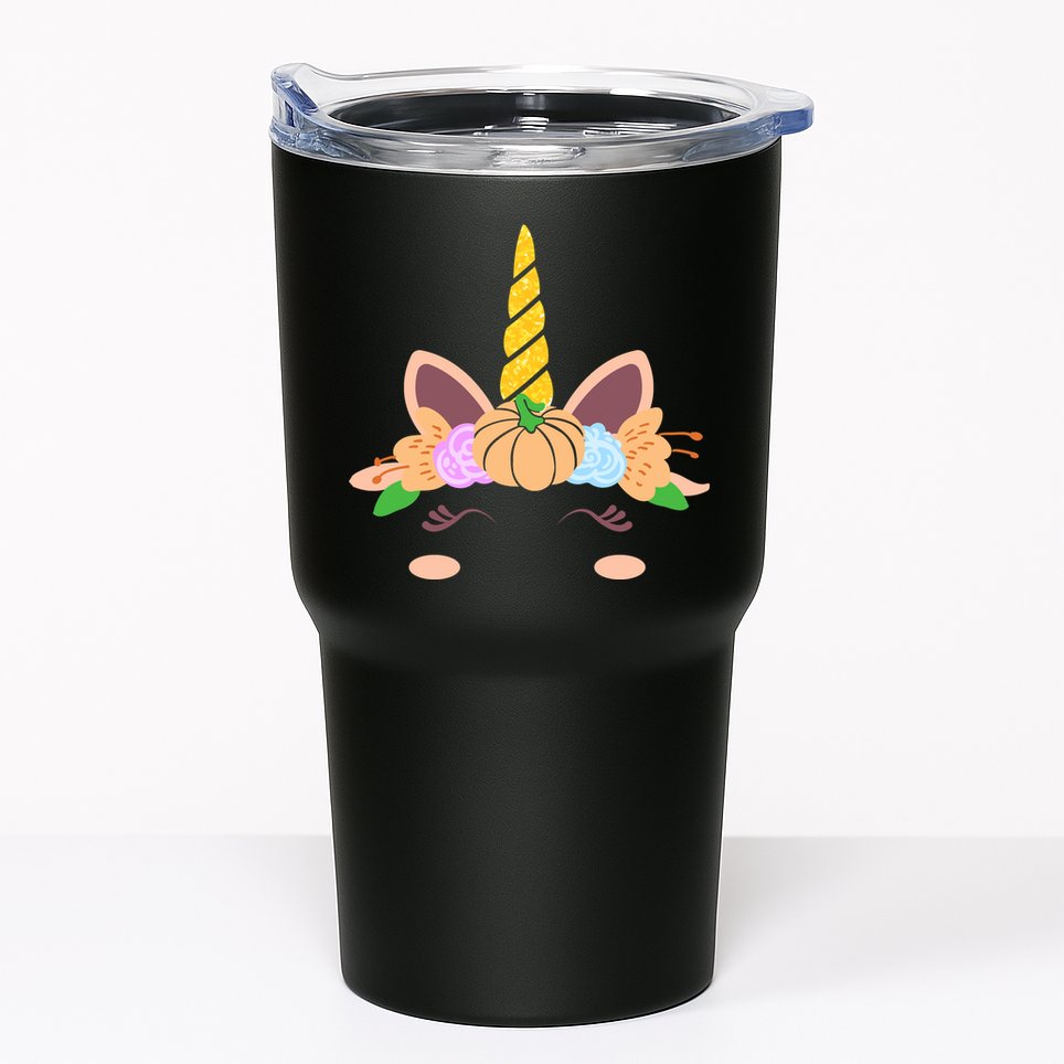 Pumpkin Autumn Fall Unicorn Cute Tumbler