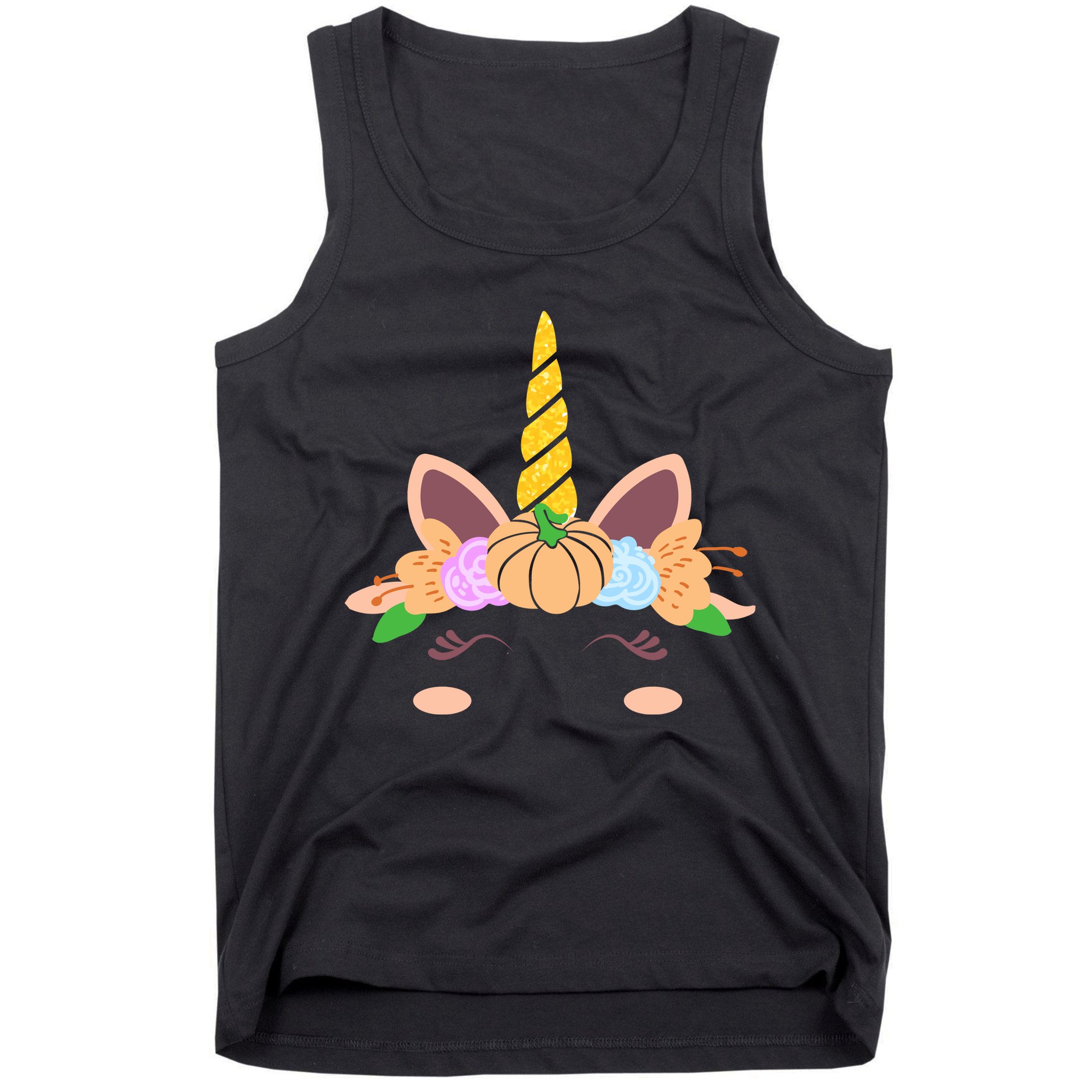 Pumpkin Autumn Fall Unicorn Cute Tank Top
