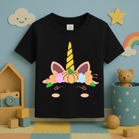 Pumpkin Autumn Fall Unicorn Cute Toddler T-Shirt