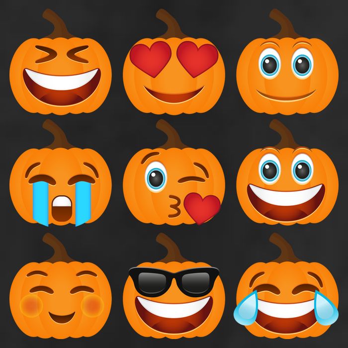 Pumpkin Emojis  11oz C Handle Ceramic Mug