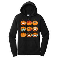 Pumpkin Emojis  Women's Pullover Hoodie