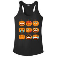 Pumpkin Emojis  Ladies PosiCharge Competitor Racerback Tank