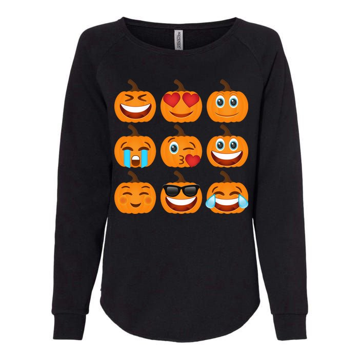 Pumpkin Emojis  Womens California Wash Sweatshirt