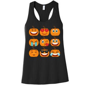 Pumpkin Emojis  Women's Racerback Tank