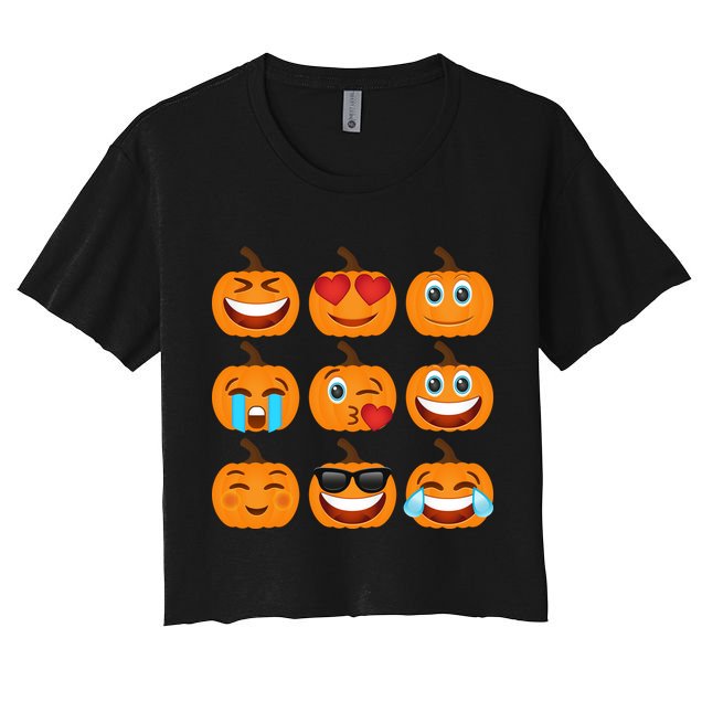 Pumpkin Emojis  Crop Top