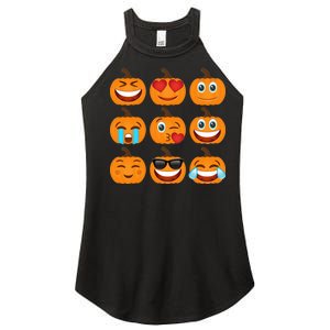 Pumpkin Emojis  Women's Perfect Tri Rocker Tank